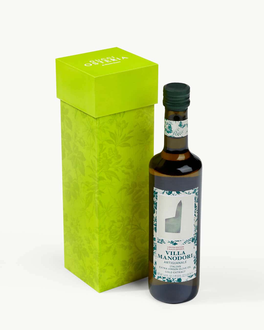 Limited Gucci Edition Osteria Extra Virgin Italian Olive Oil recipe served on a plate, by Gucci Osteria da Massimo Bottura