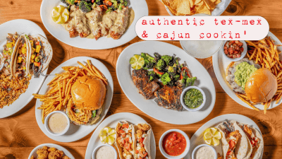 Authentic Tex-Mex & Cajun Cookin' recipe served on a plate, by The Border Cafe