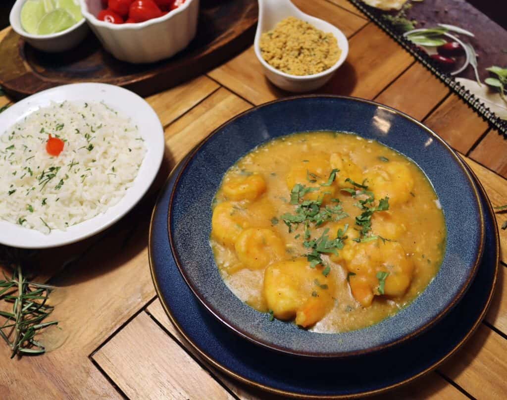 Bobo de Camarão recipe served on a plate, by Boteco Restaurant