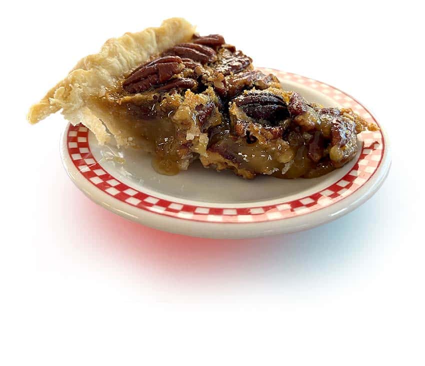 Pecan Pie recipe served on a plate, by Broadway Diner Pecan Pie recipe served on a plate, by Broadway Diner