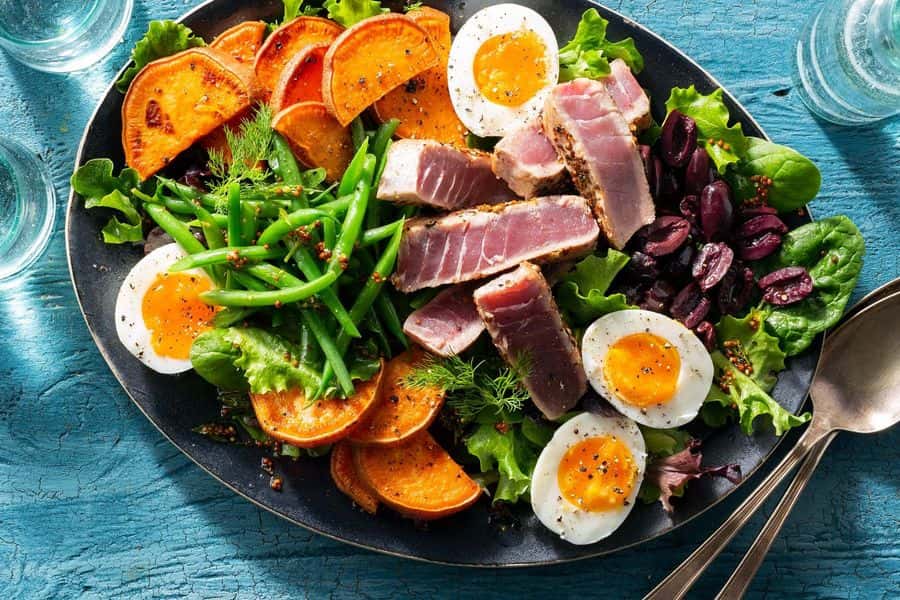SEARED ALBACORE TUNA recipe served on a plate, by Bodega Bar SEARED ALBACORE TUNA recipe served on a plate, by Bodega Bar