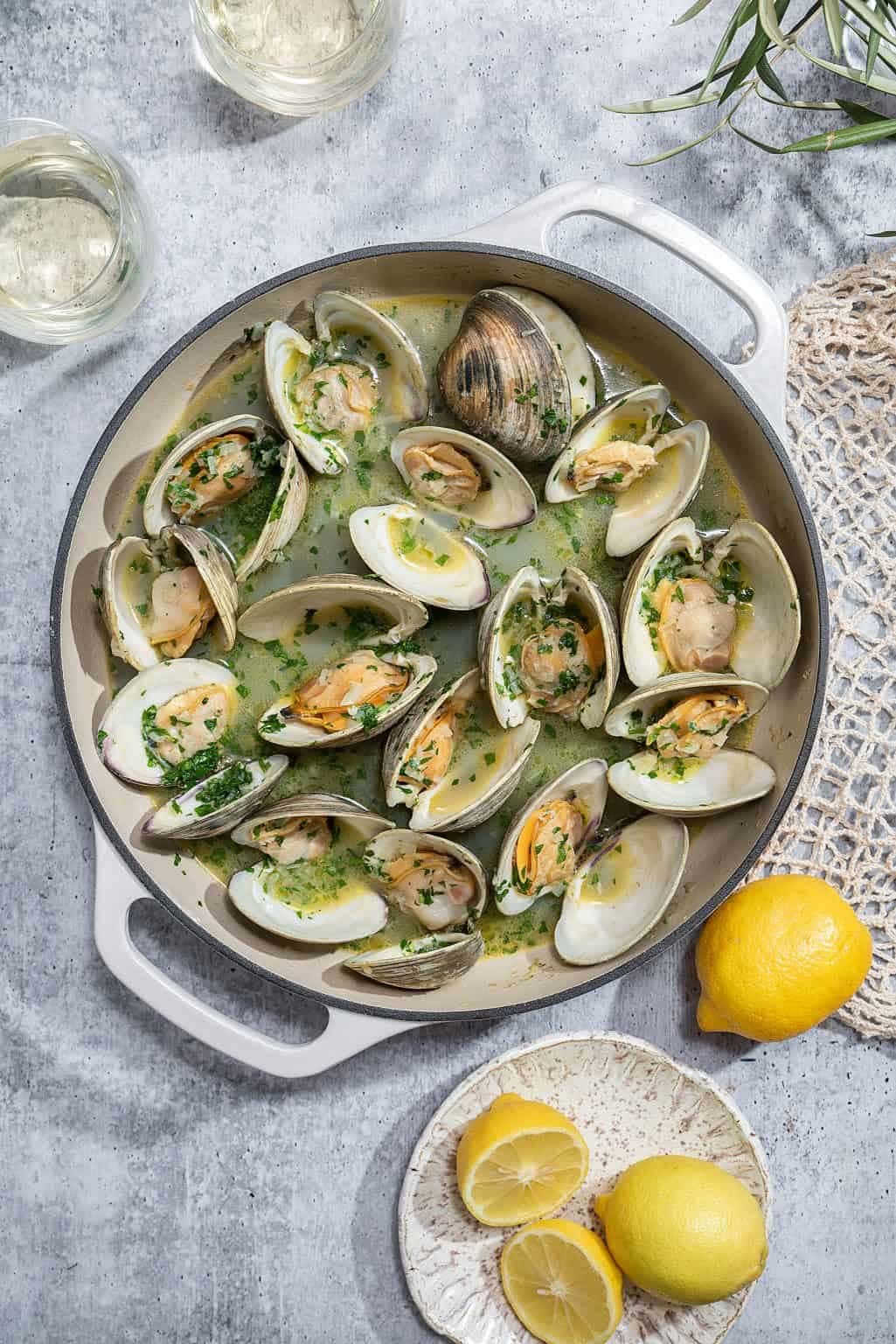 MUSSEL + CLAM STEAMER recipe served on a plate, by 10 Acres