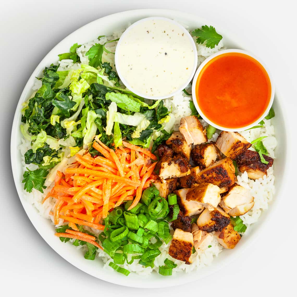 Buffalo recipe served on a plate, by Currito Naperville