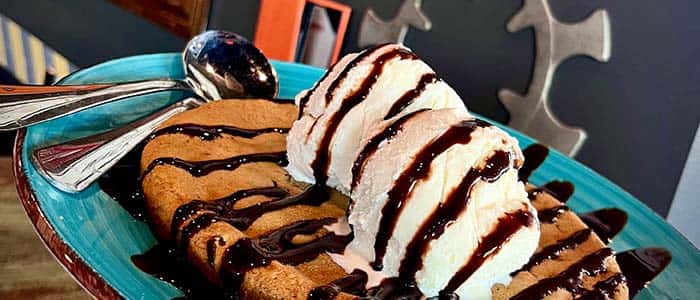 Giant Cookie recipe served on a plate, by Daisy's Garage Giant Cookie recipe served on a plate, by Daisy's Garage