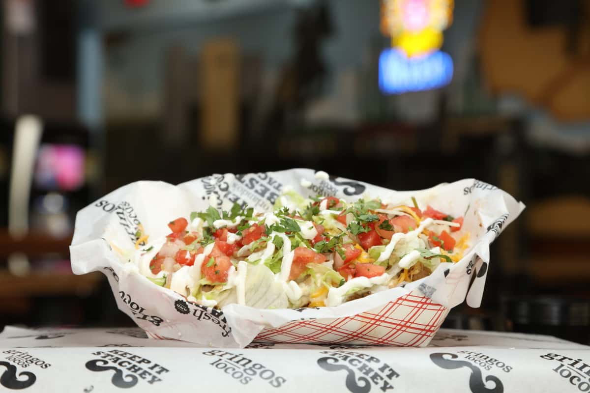 Border Bowl recipe served on a plate, by Gringos Locos DOWNTOWN