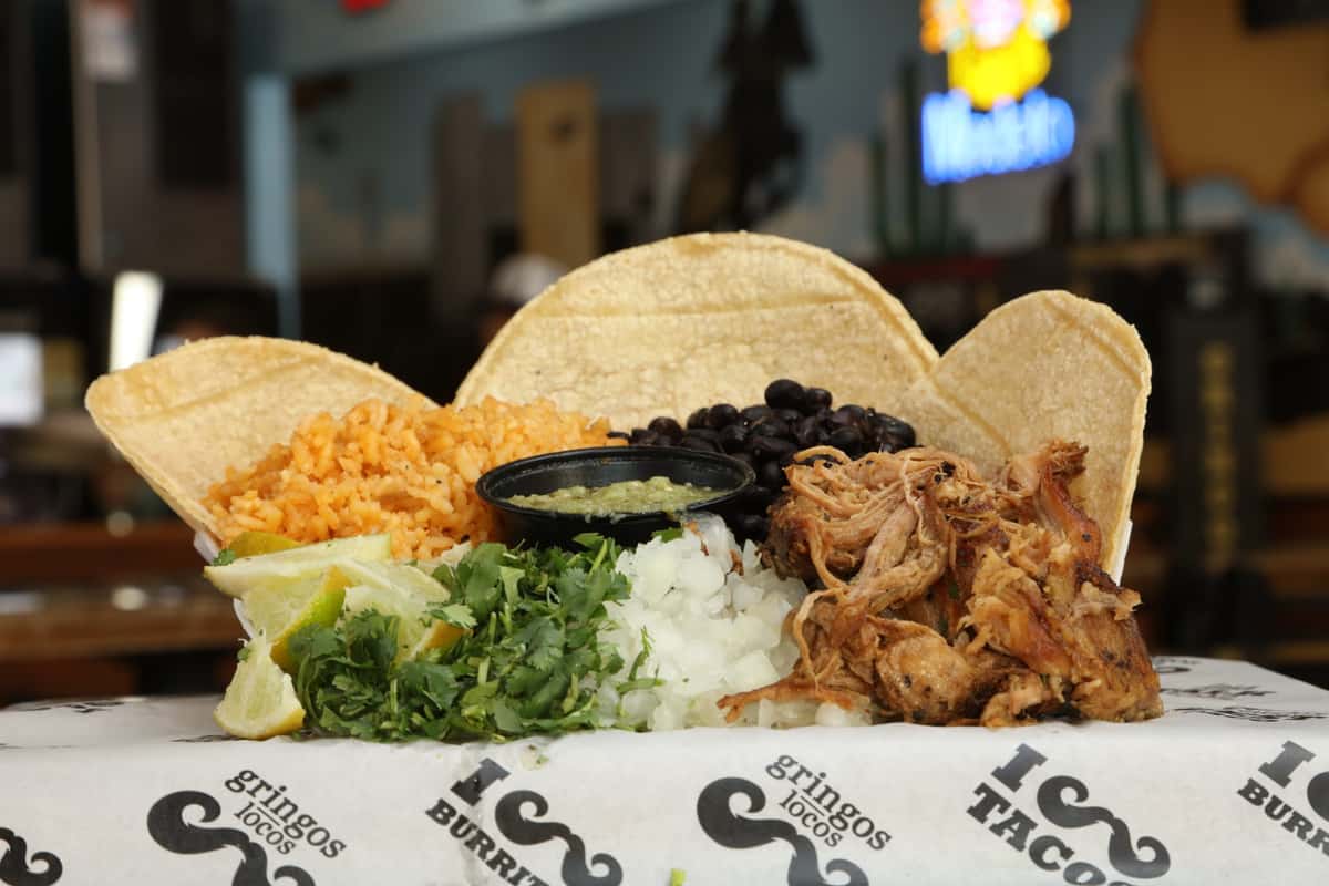 Chef's Plate recipe served on a plate, by Gringos Locos DOWNTOWN