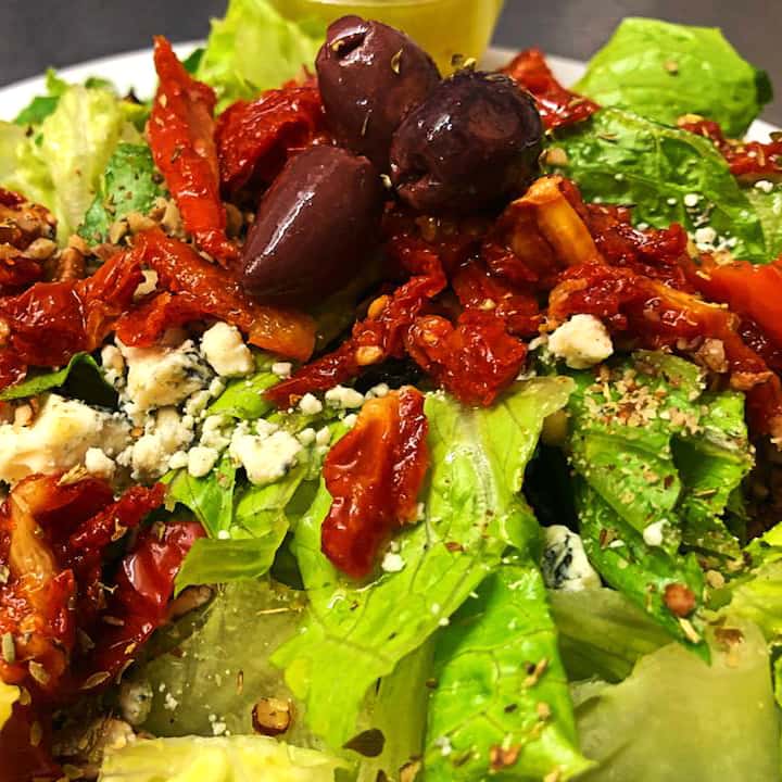 Famous Dilu's Salad recipe served on a plate, by Pastaggio's Italian Restaurant