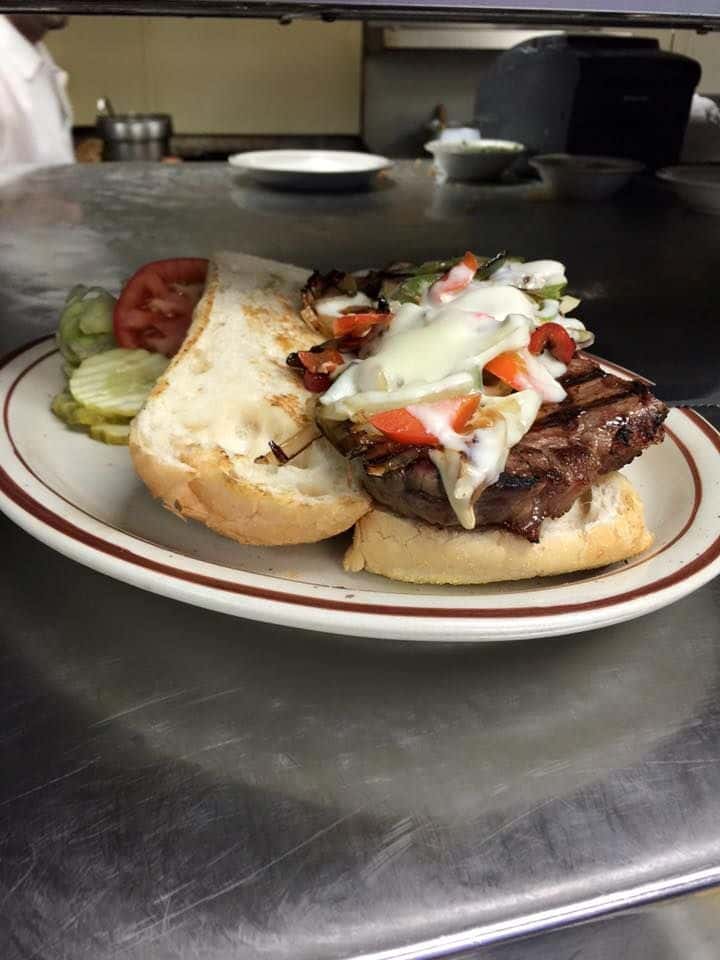 Philly Steak Sandwich recipe served on a plate, by Star 66 Cafe