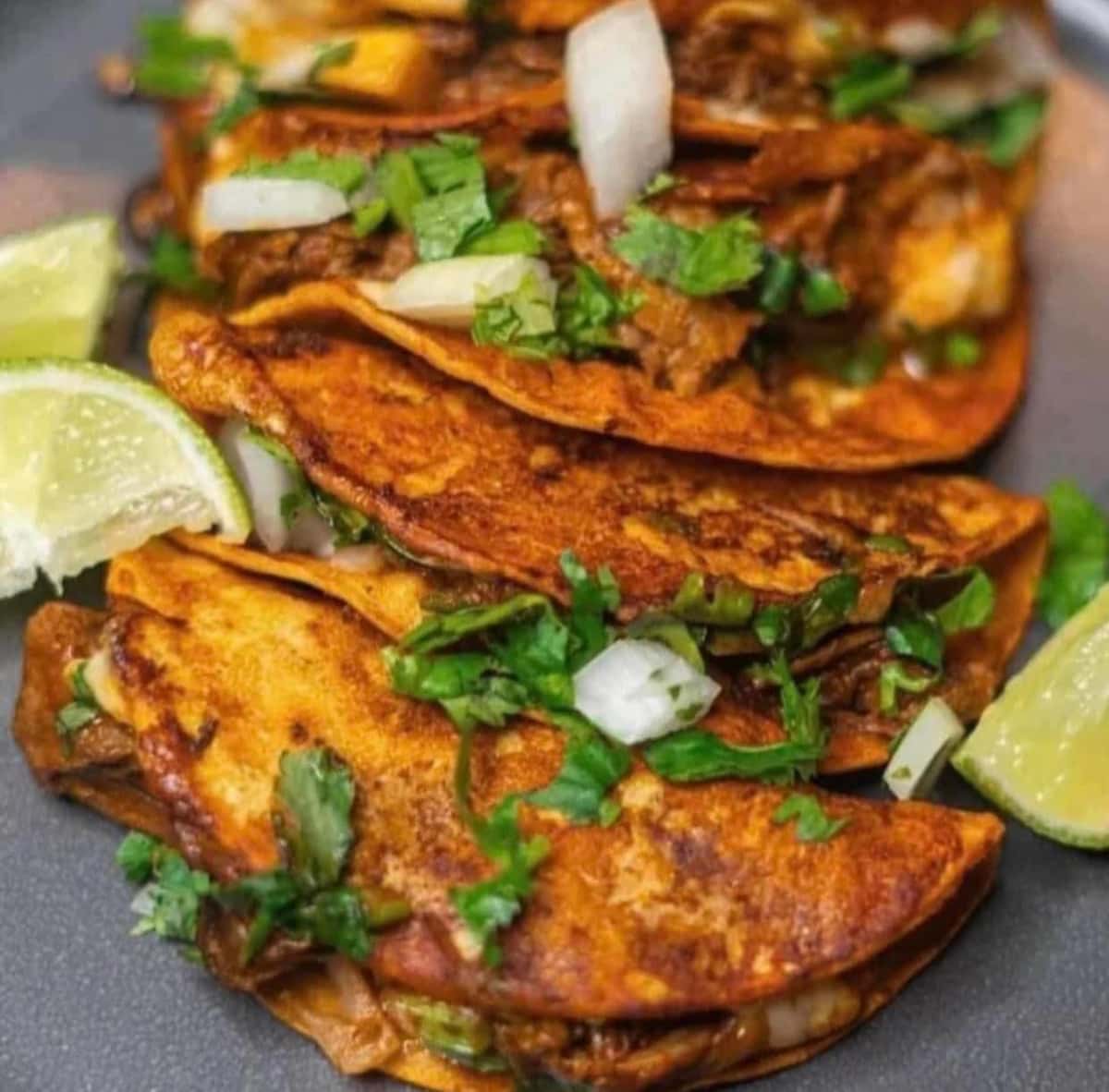 Quesabirria Tacos recipe served on a plate, by Acapulco Mexican Restaurant