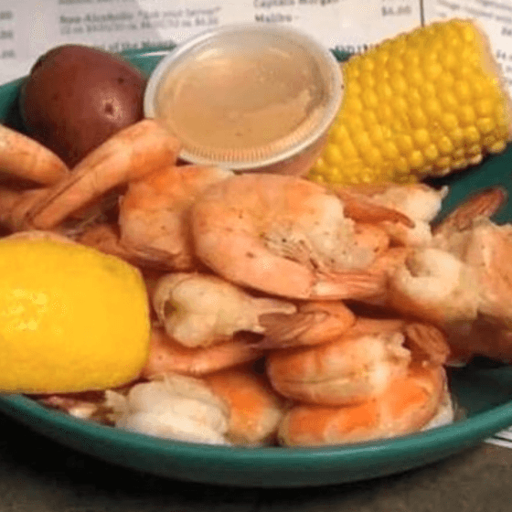 Boiled Shrimp recipe served on a plate, by Mandez's Seafood Bar & Grill