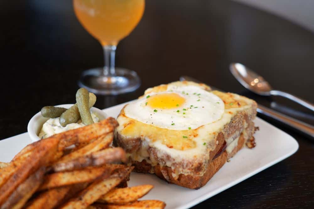 Croque Madame recipe served on a plate, by Park Grill | Arkansas Museum of Fine Arts Croque Madame recipe served on a plate, by Park Grill | Arkansas Museum of Fine Arts