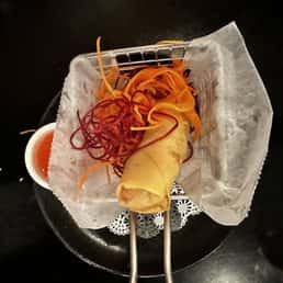 Spring Roll recipe served on a plate, by Thai Meric Eatery & Bar