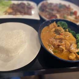 Panang Curry recipe served on a plate, by Thai Meric Eatery & Bar