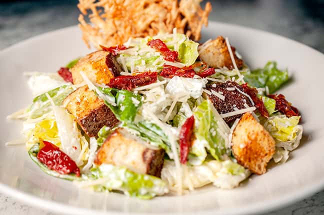 Moot Caesar Salad recipe served on a plate, by The Moot House