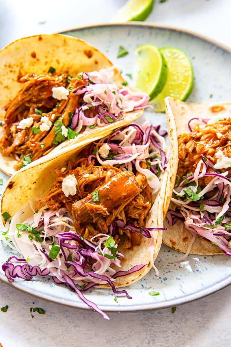 Pork Crunchwrap Tacos recipe served on a plate, by Superflux {Cabana}
