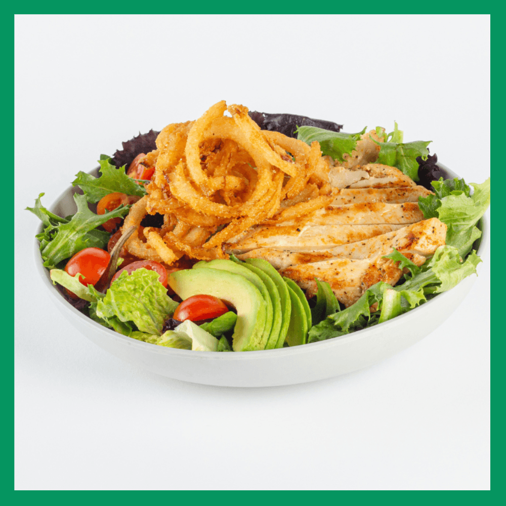OG Chicken Salad recipe served on a plate, by Wahlburgers
