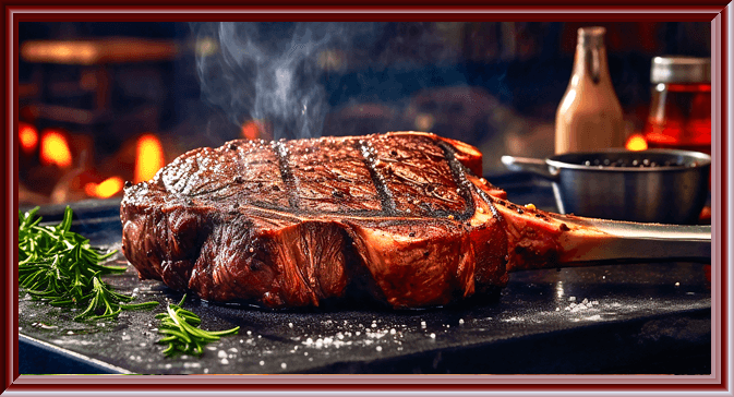 Steaks recipe served on a plate, by Angus Barn