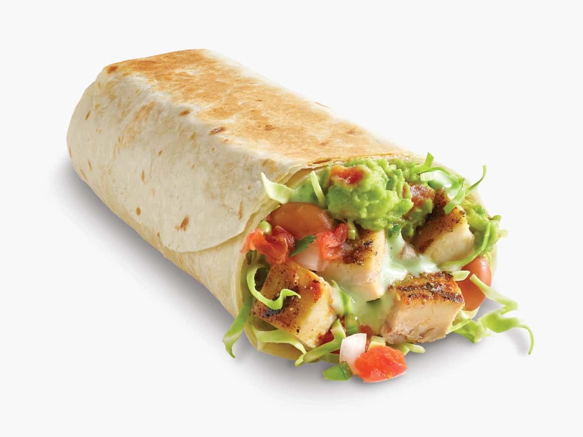 Guacamole Chicken Burrito recipe served on a plate, by El Pollo Loco