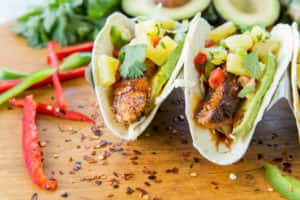 Tacos recipe served on a plate, by Island Wing Company Grill & Bar - Tamaya