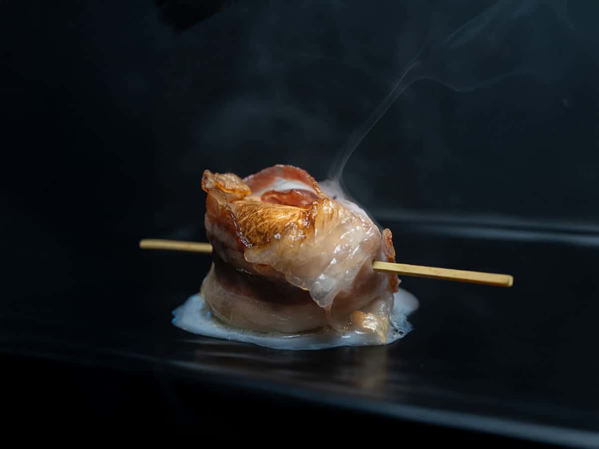 Mozza recipe served on a plate, by Provalo Spiedinificio