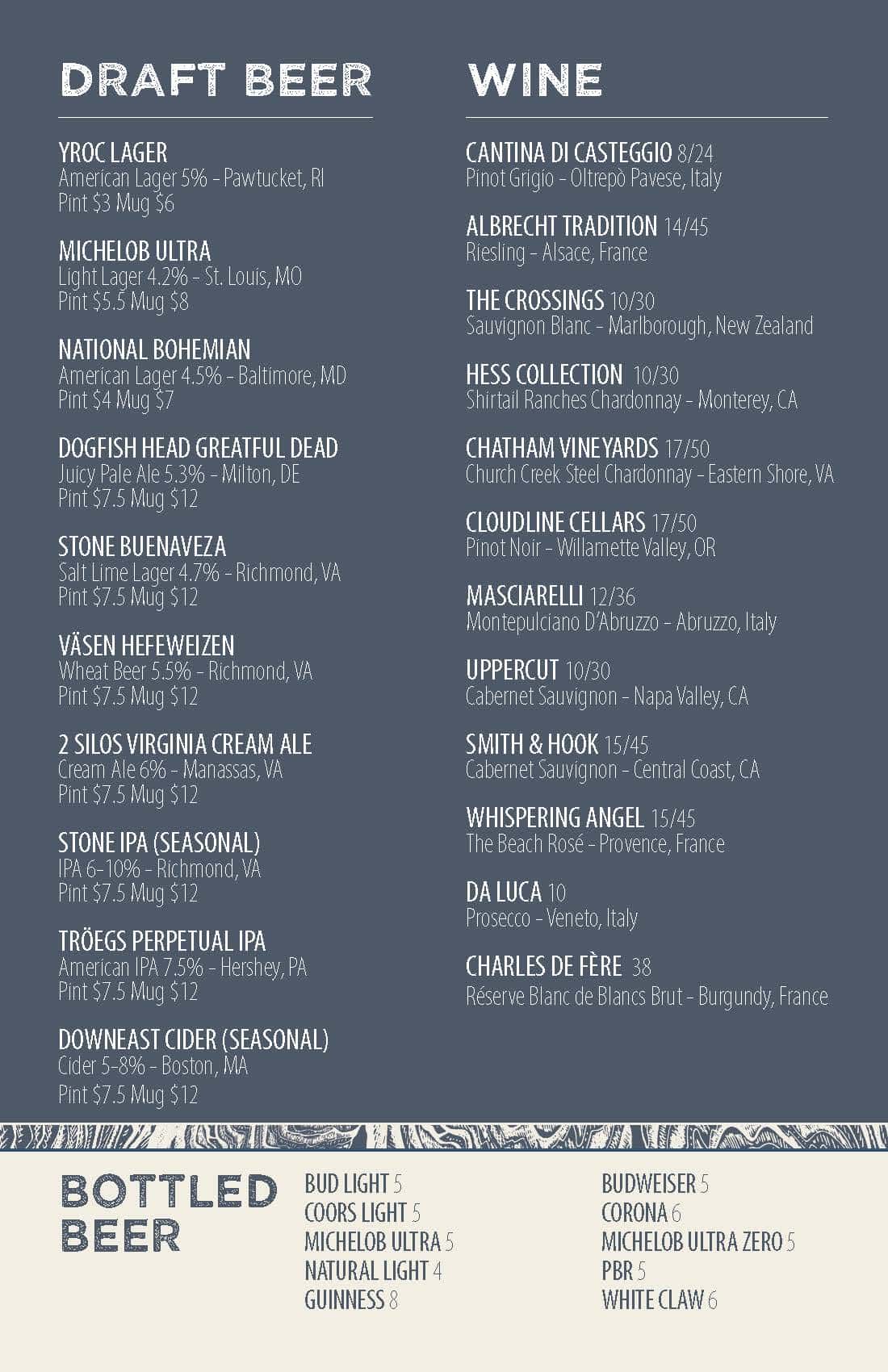 YROC Drink Menu Summer 2026_Page_2 recipe served in a glass, by Shaka's Beach Bar & Grill