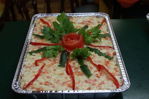 Ensalada de Papa (Potato Salad) recipe served on a plate, by El Sabor Tropical Restaurant