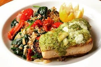 Pan Seared Swordfish recipe served on a plate, by Boar's Head Grill & Tavern Pan Seared Swordfish recipe served on a plate, by Boar's Head Grill & Tavern
