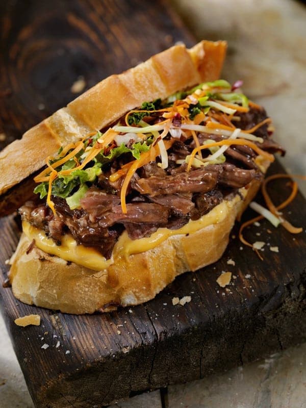 Braised Beef Shortrib Open-Face Sandwich