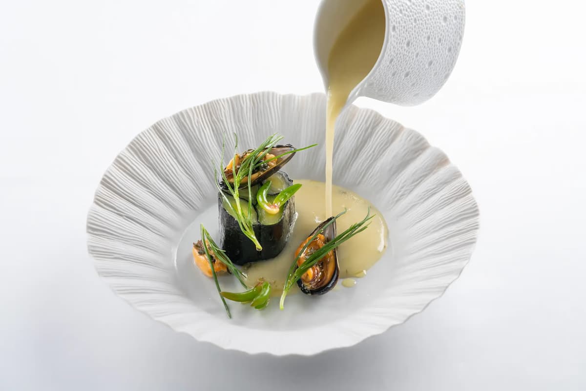 Wild Mushroom Risotto recipe served on a plate, by Clos Maggiore