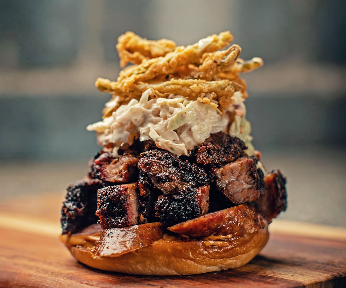 BBQ Pulled Pork Sandwich recipe served on a plate, by Char Bar - Westport BBQ Pulled Pork Sandwich recipe served on a plate, by Char Bar - Westport