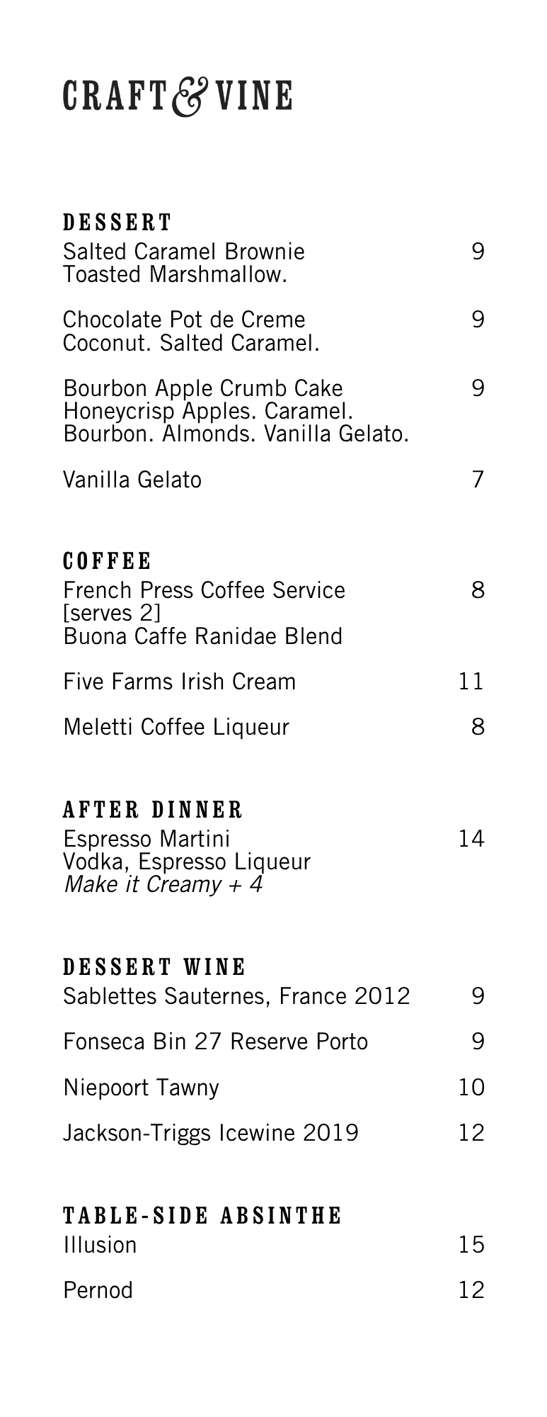 Sample Dessert recipe served on a plate, by Craft & Vine Sample Dessert recipe served on a plate, by Craft & Vine