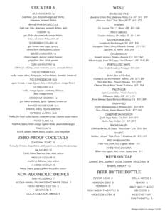 Cocktail of the Day recipe served on a plate, by Forepaugh's Restaurant