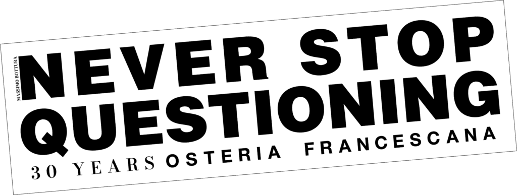 NSQ Stickers recipe served on a plate, by Osteria Francescana