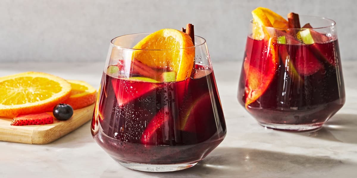 Sangria recipe served in a glass, by Superflux {Cabana}