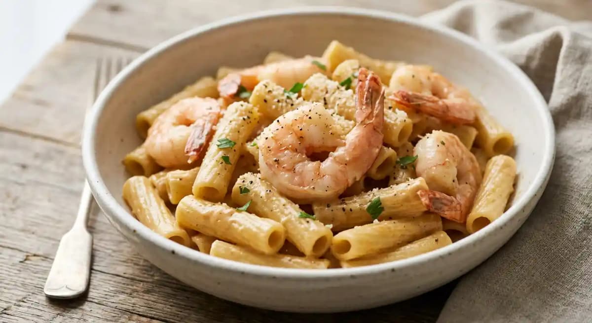 ZITI W/SHRIMP & VIN SANTO CREAM