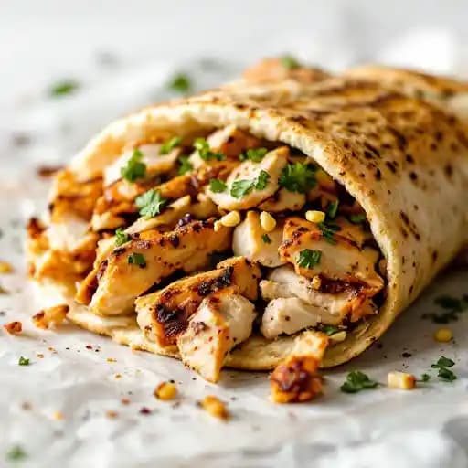 Chicken Gyros recipe served on a plate, by Opa! Opa!!