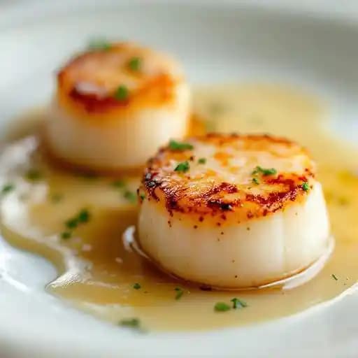 NORTH ATLANTIC SCALLOPS recipe served on a plate, by The Rack House Steak & Spirits