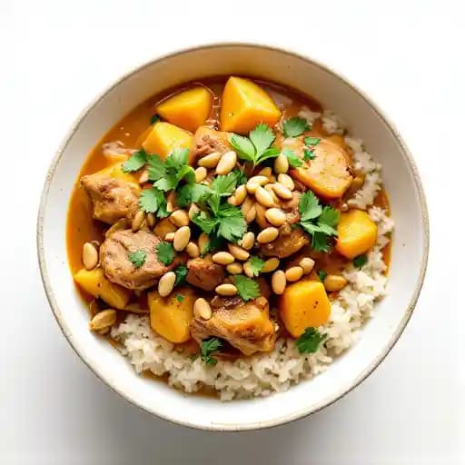 Pork Massaman Curry recipe served on a plate, by Foo Asian Street Food