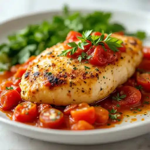 Tuscan Chicken recipe served on a plate, by FireWorks Restaurant
