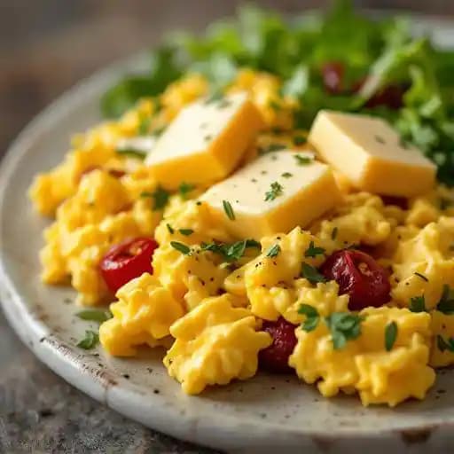 Scrambled Eggs & Swiss Cheese