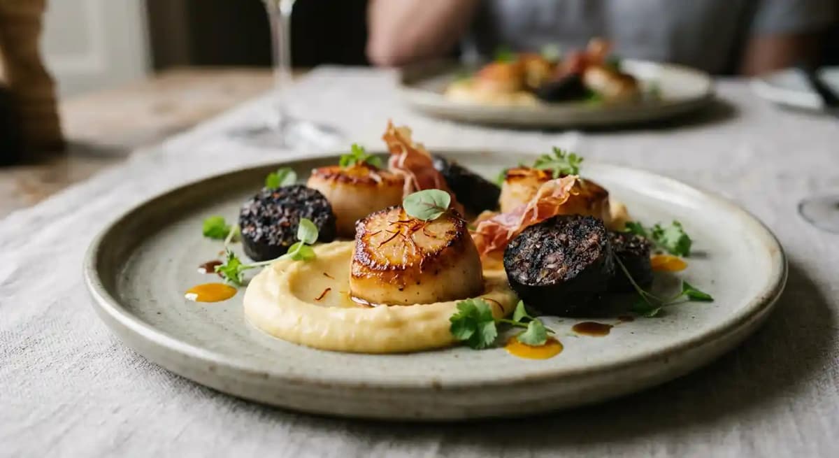 Pan seared scallops