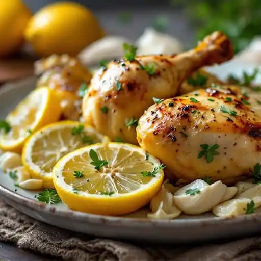 garlic-lemon roast chicken