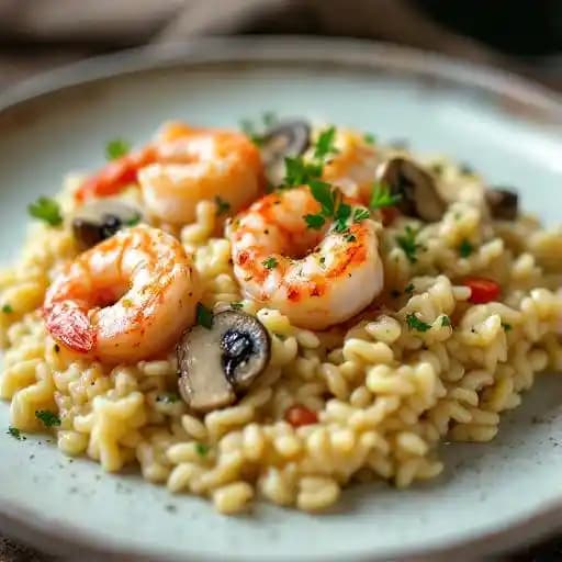 Risotto recipe served on a plate, by The Classic Kitchen & Cocktails