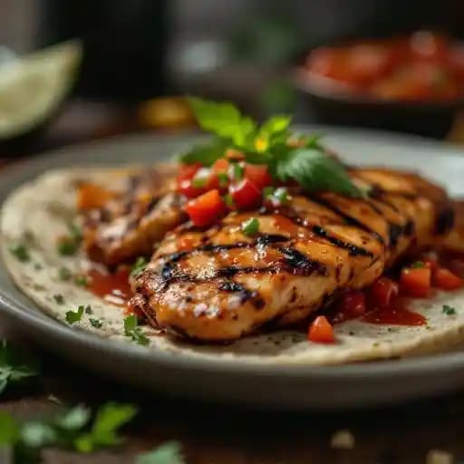Pollo Chipotle recipe served on a plate, by El Mariachi Restaurant