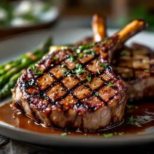 Deluxe Lamb Chops recipe served on a plate, by Deluxe Fun Dining