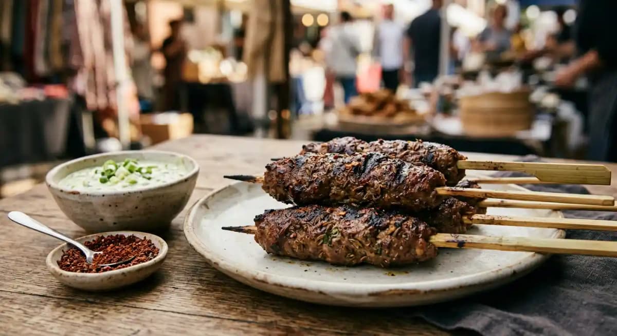 Spiced Lamb Street Skewers