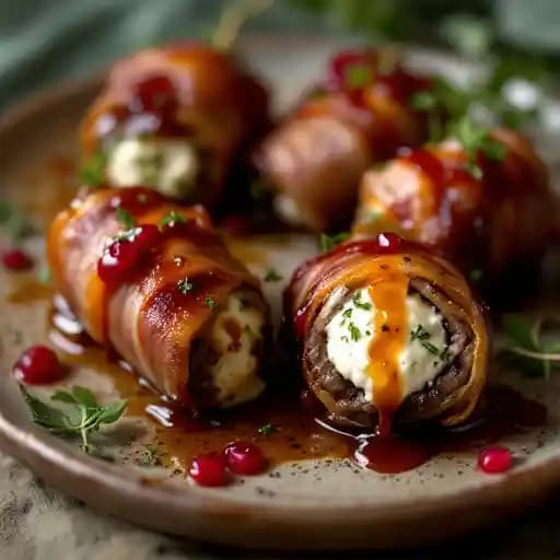 Beef Bacon Wrapped Dates