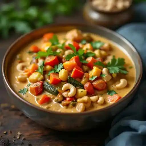 Navaratan Korma recipe served on a plate, by India Clay Oven Bar and Grill