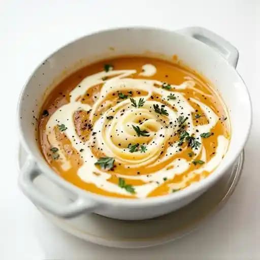 SOUPE à L'OIGNON GRATINÉE recipe served on a plate, by La Cuisine SOUPE à L'OIGNON GRATINÉE recipe served on a plate, by La Cuisine