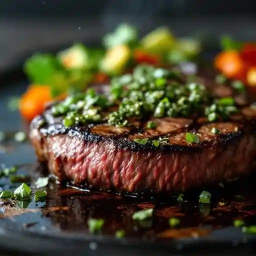 Grilled Ribeye recipe served on a plate, by The Goodyear House